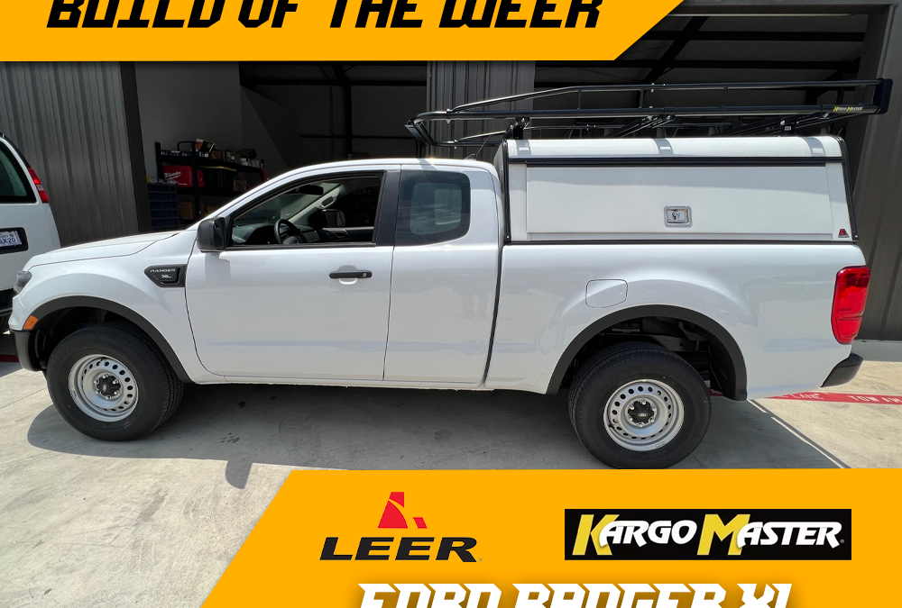 Ford Ranger XL with Leer Truck Cap and Kargo Master Rack