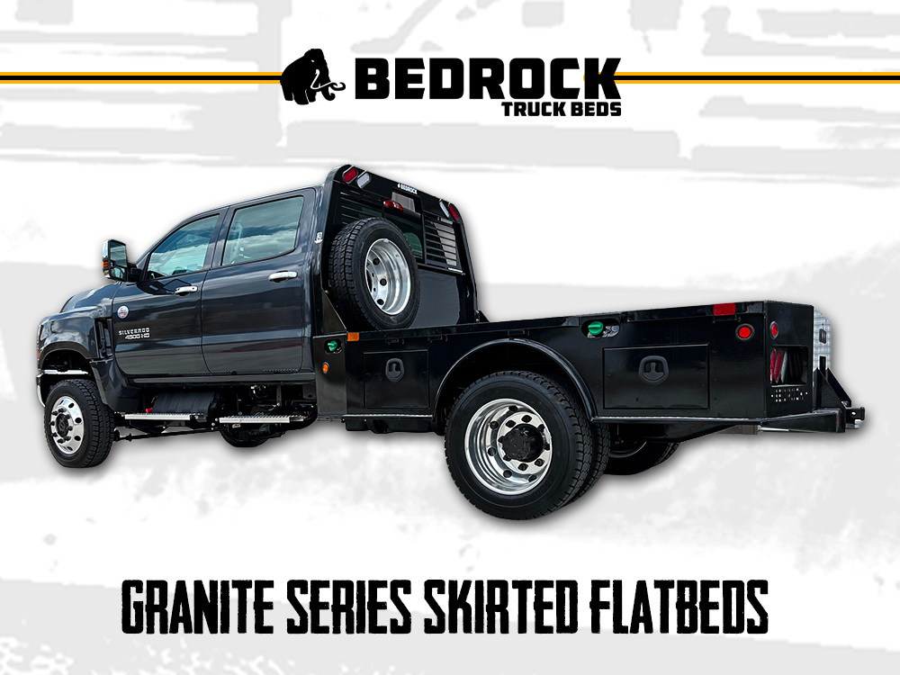 Bedrock skirted banner
